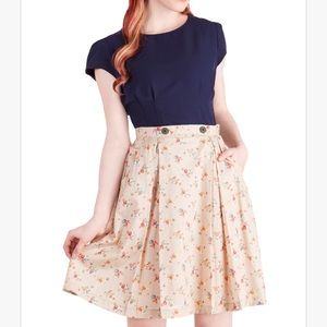 ModCloth Modern Romance Skirt in Beige